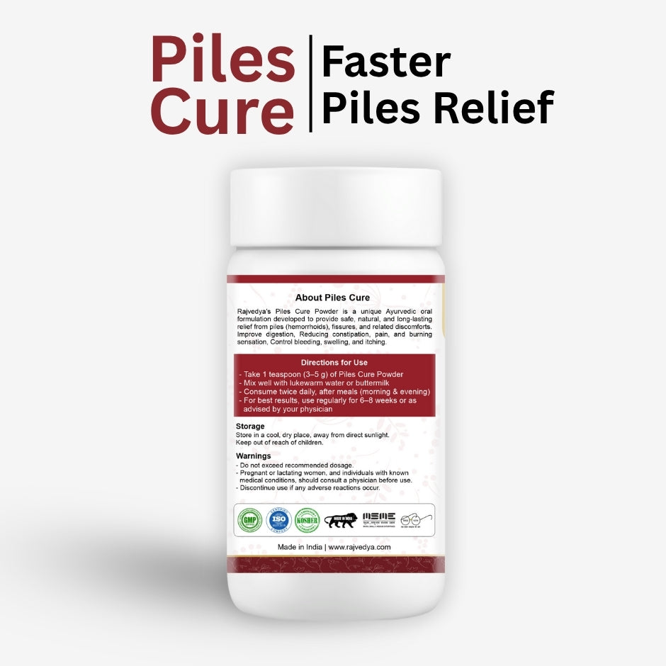 Piles Cure Ayurvedic Powder Combo | 30 Days Piles Relief - Rajvedya