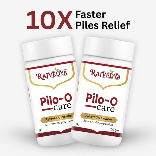 Pilo-O Care Ayurvedic Powder Combo | 30 Days Piles Relief - Rajvedya